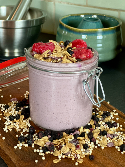 Pudding aux graines de chia et à la framboise