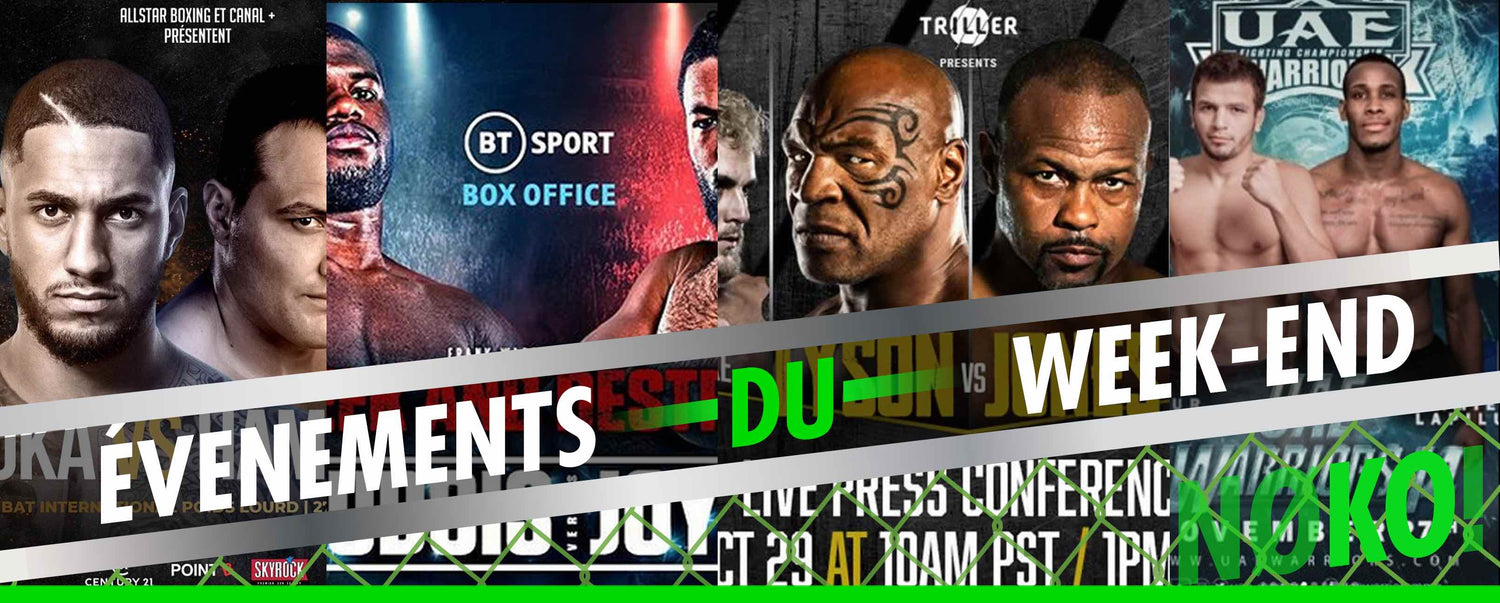 Montage d’affiches des combats de légendes de ce week end