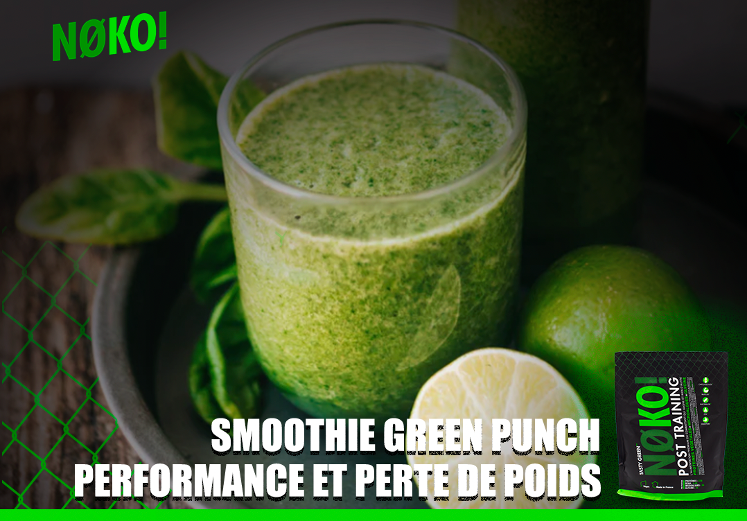 smoothie green punch by noko foods, alimentation sports de combat