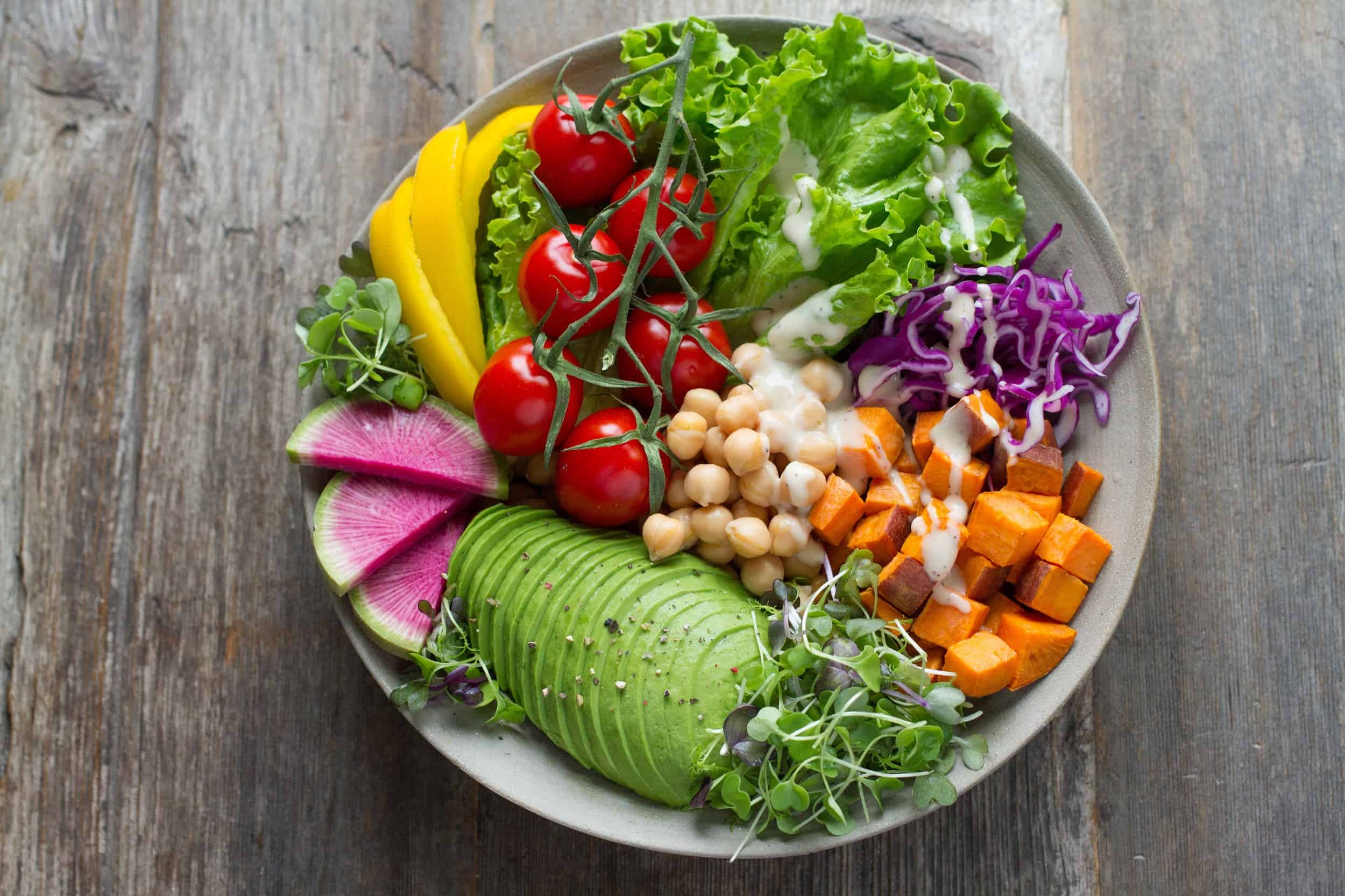 Une assiette saine est équilibrée pour la santé